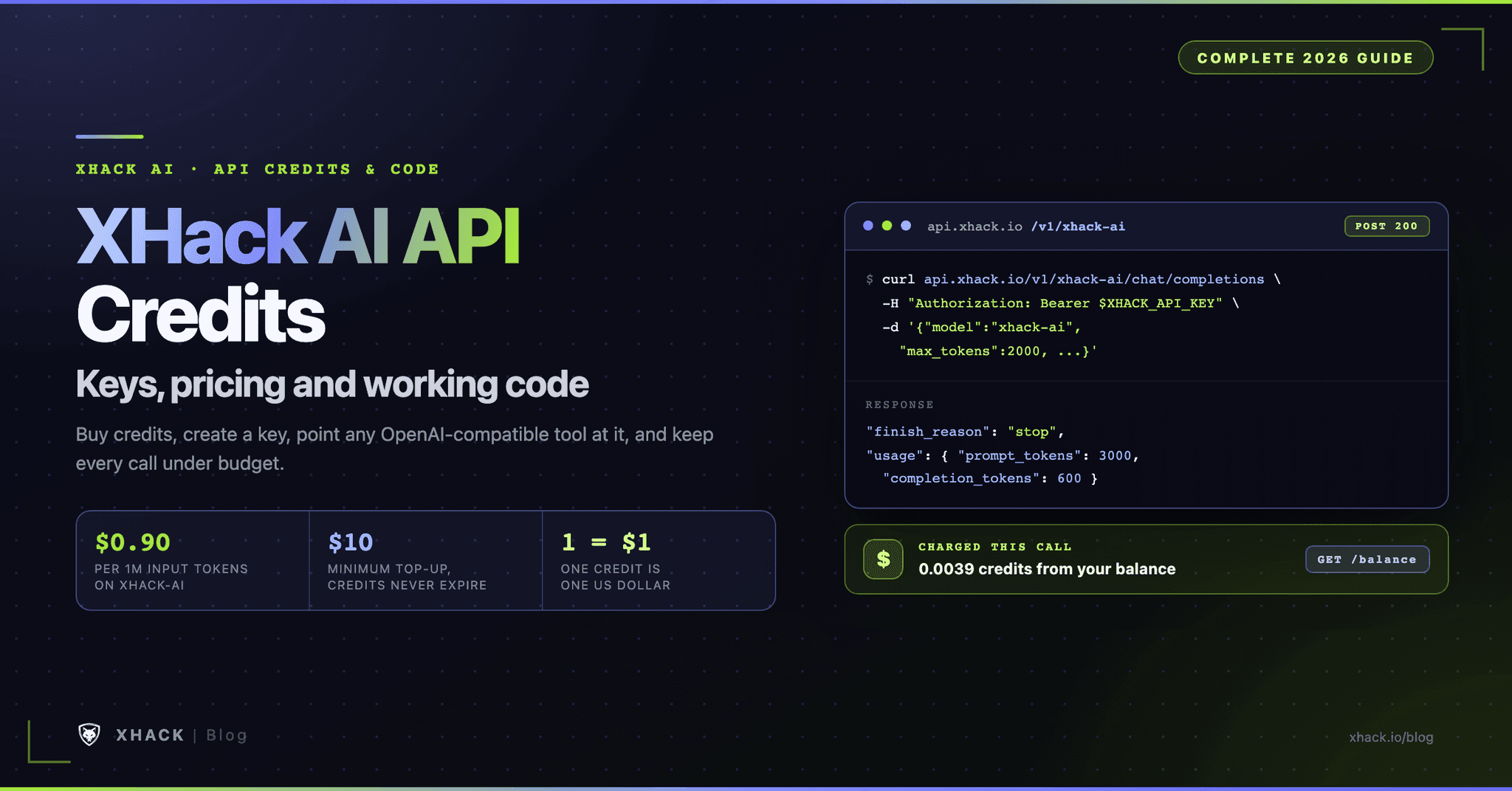 API Credits: The Complete 2026 XHack AI API Guide