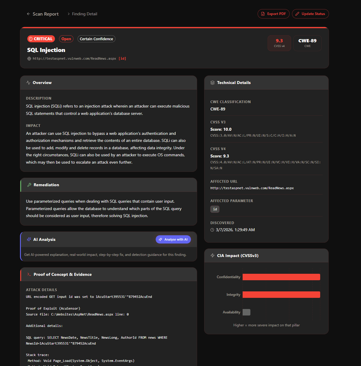 XHack vulnerability assessment report
