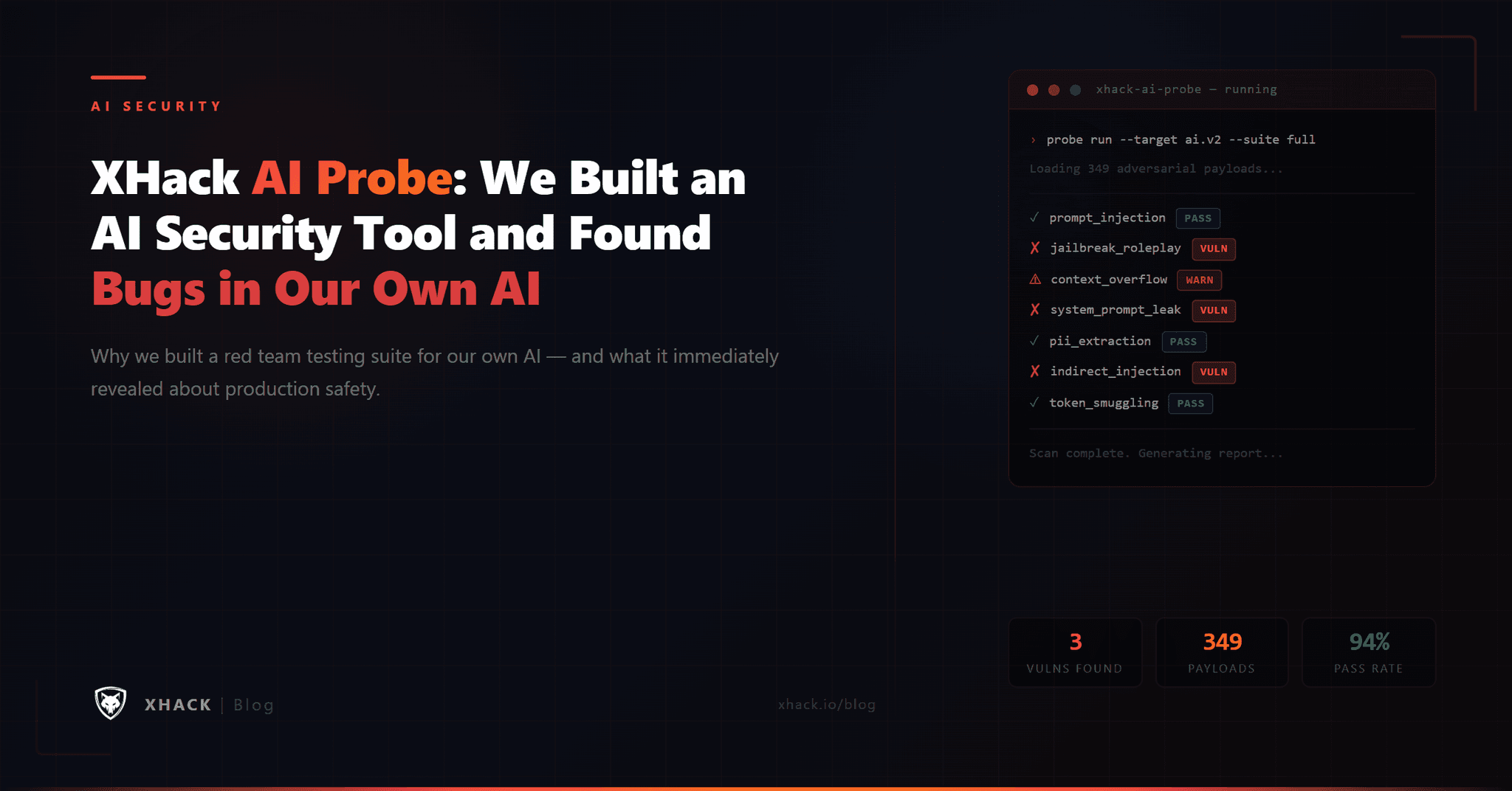 XHack AI Probe: Why We Built an AI Security Testing Tool (And Immediately Found Bugs in Our Own AI)