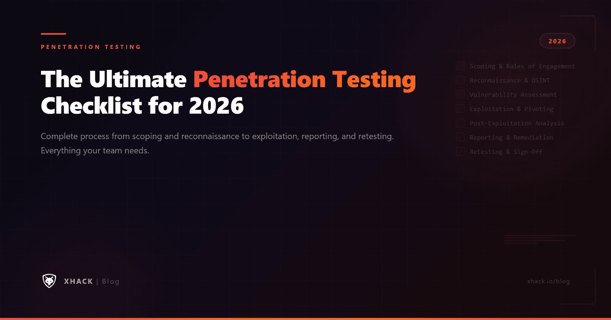 The Ultimate Penetration Testing Checklist: Full Process From Scoping to Reporting in 2026