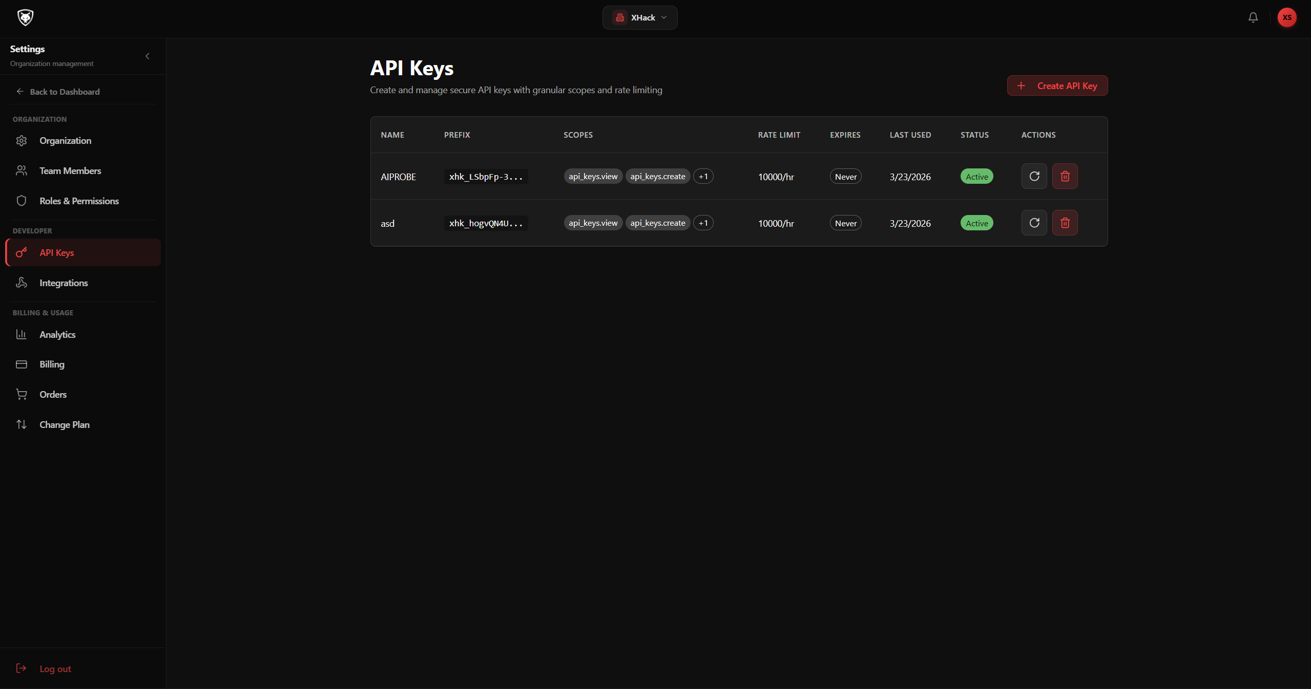 API Keys