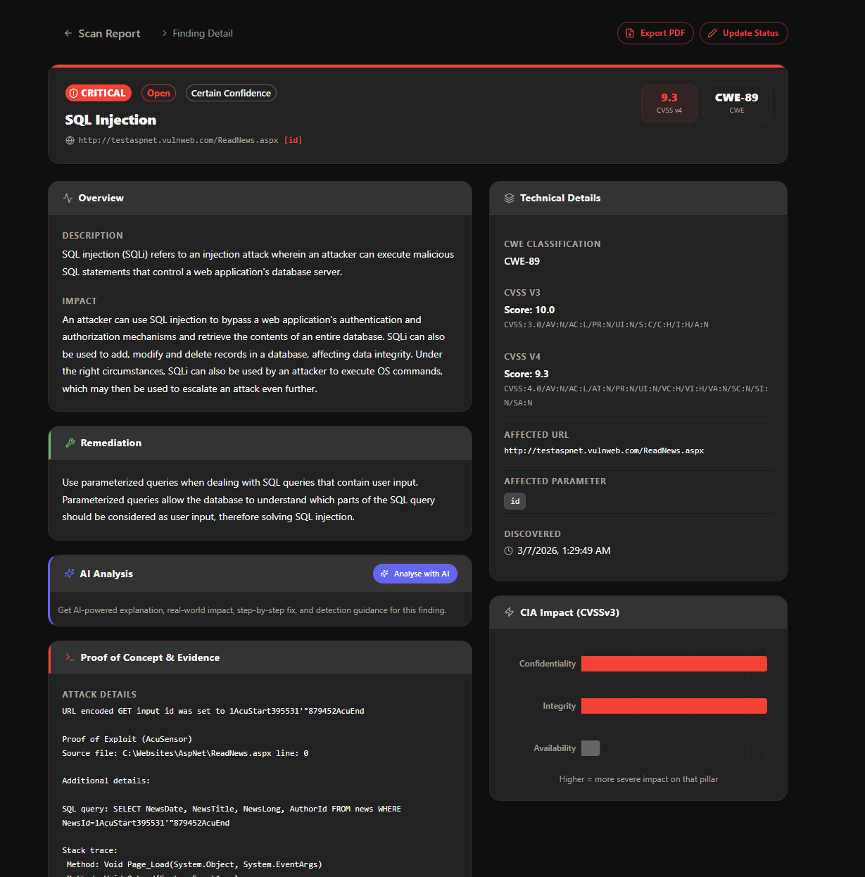 Vulnerability Report